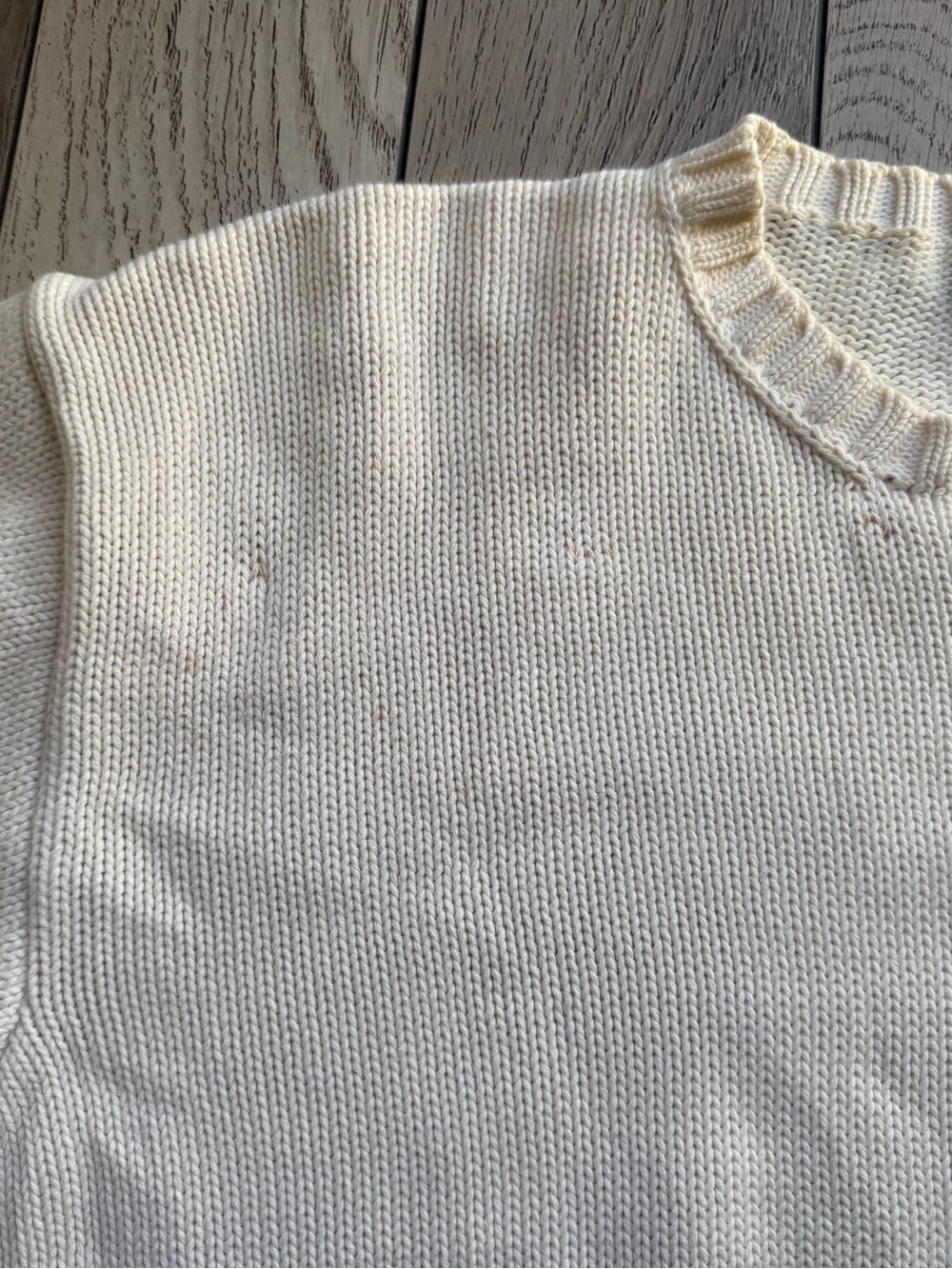 Vintage Men’s Polo by Ralph Lauren Off-White Crewneck Sweater L - Picture 5 of 7